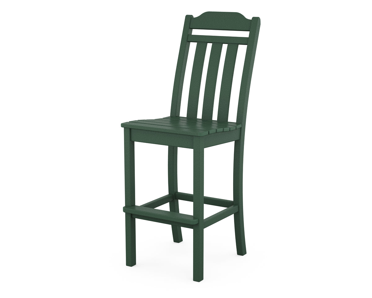POLYWOOD Cottage Bar Side Chair in Green