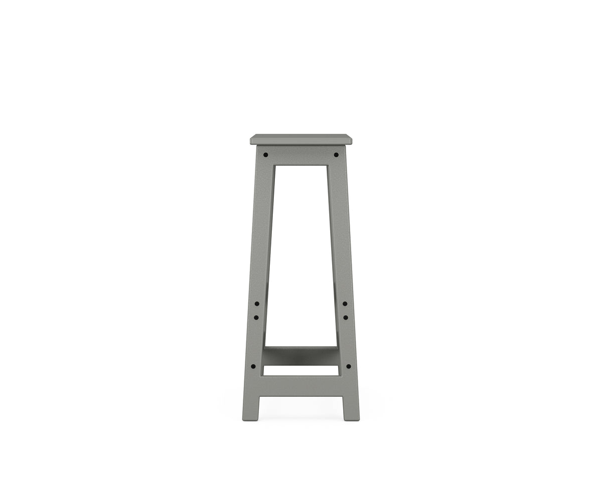 Additional angle of the POLYWOOD Modern Studio Bar Stool in Slate Grey