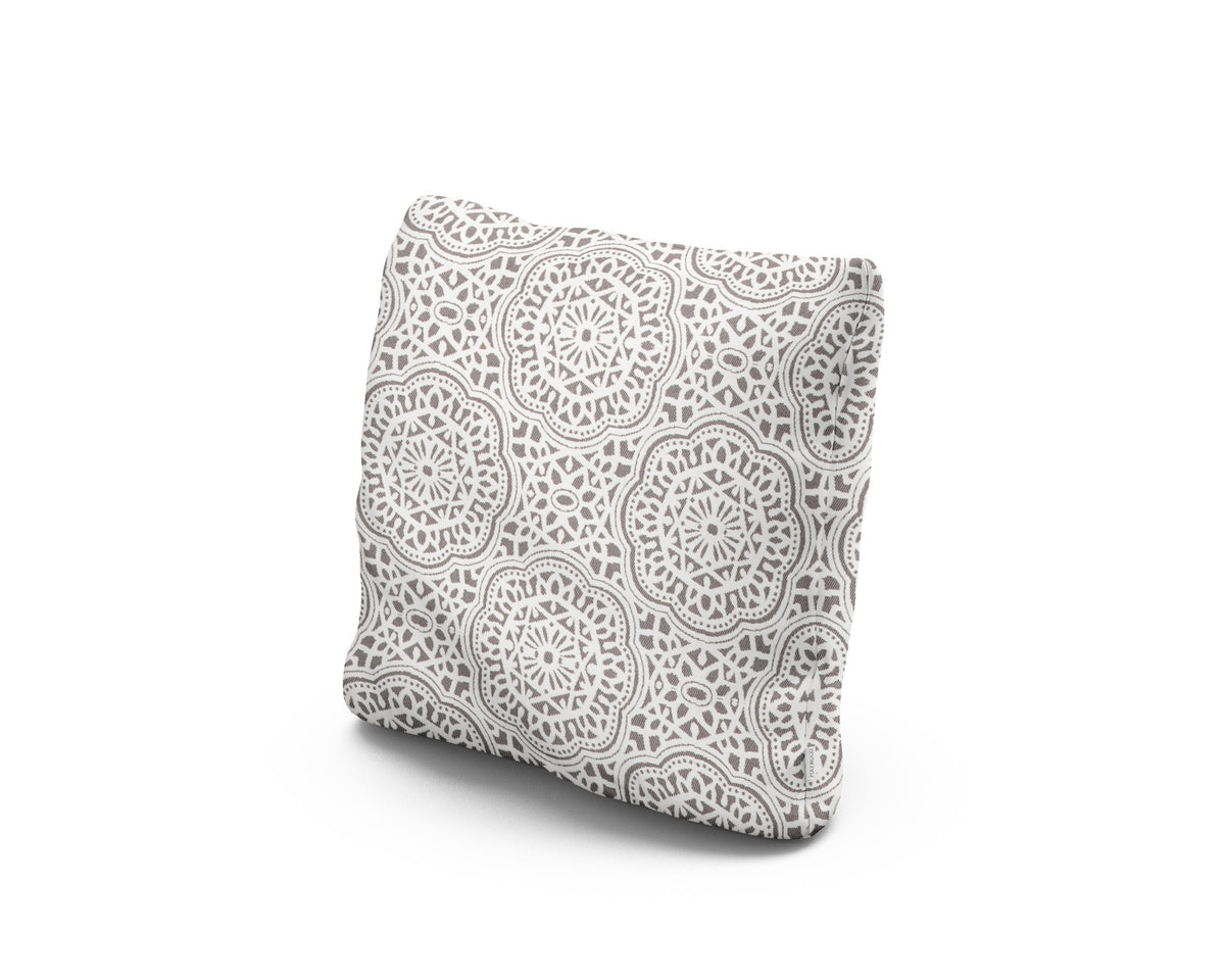 POLYWOOD 16" Outdoor Throw Pillow in Gwyneth Pewter