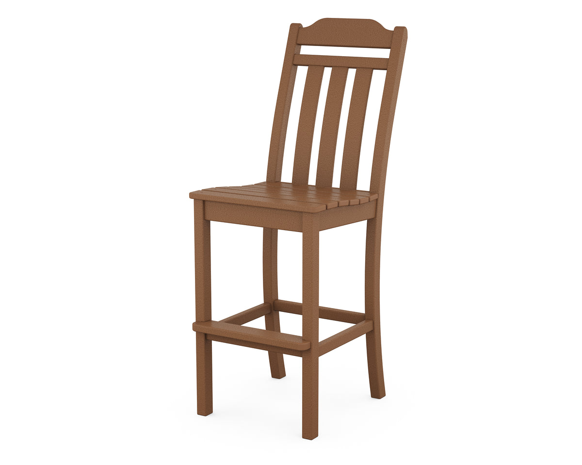 POLYWOOD Cottage Bar Side Chair in Teak