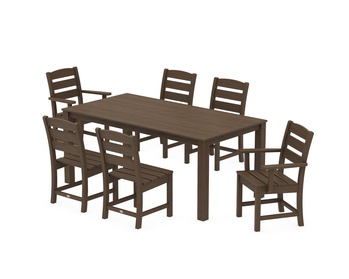 POLYWOOD Lakeside 7-Piece Parsons Dining Set in Kona