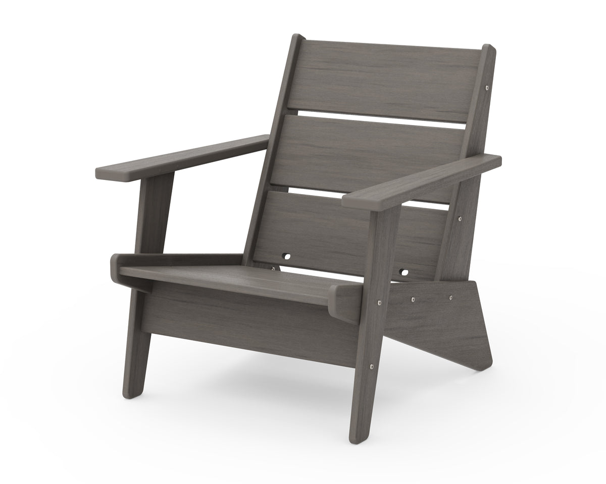 POLYWOOD Riviera Modern Lounge Chair Frame in Driftwood