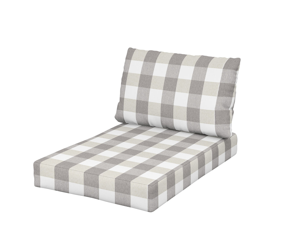 POLYWOOD Daybed Swing Seat/Back Cushion in Buffalo Plaid Grey Mist