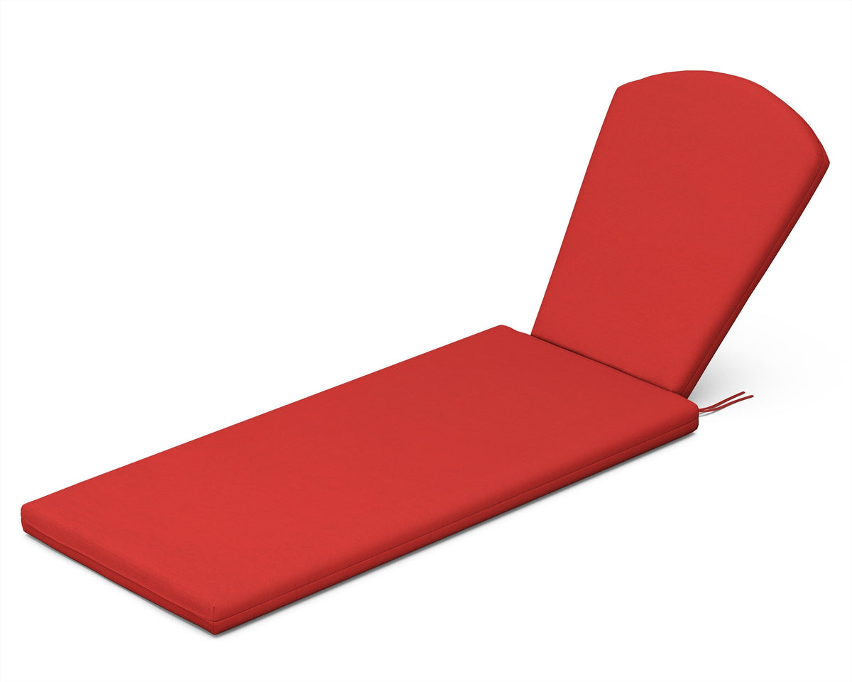 POLYWOOD Chaise Cushion in Crimson Linen