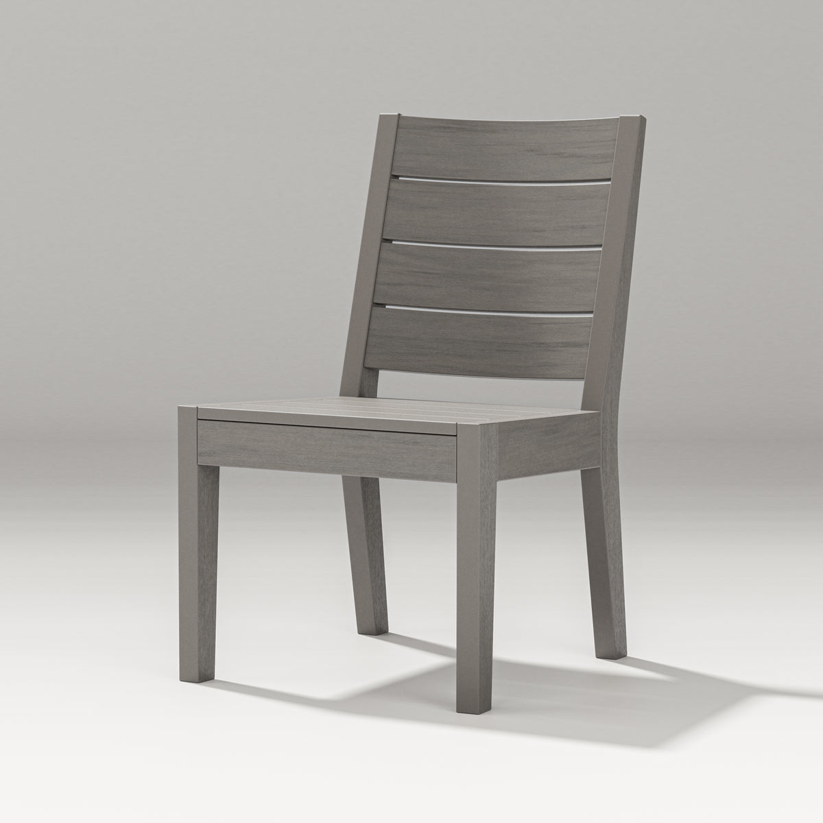 POLYWOOD Latitude Dining Side Chair in Driftwood