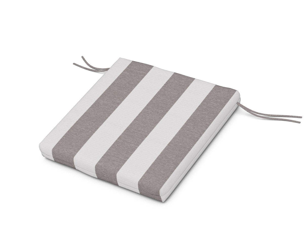 POLYWOOD AL300 Seat Pad in Cabana Stripe Grey Mist