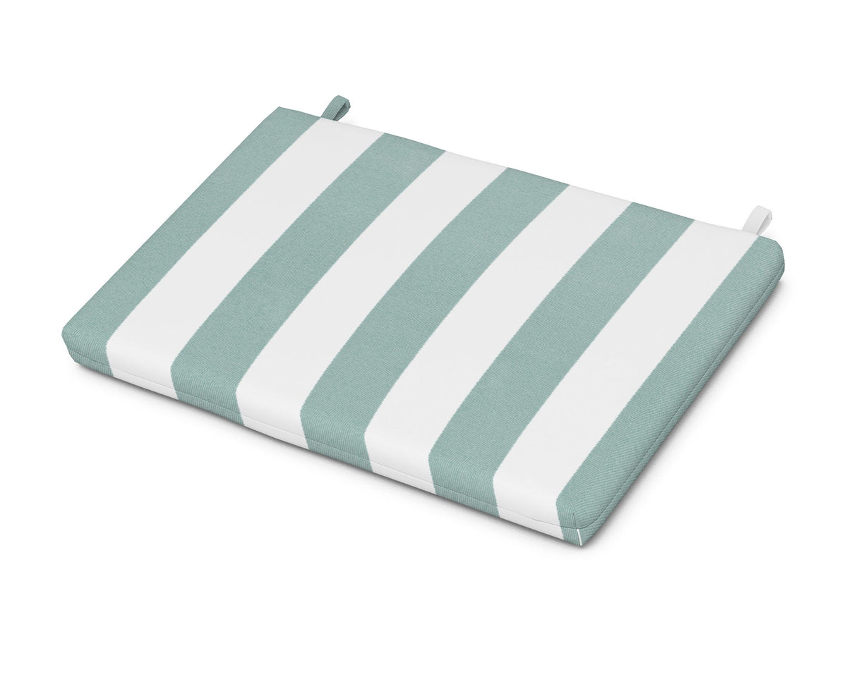 POLYWOOD Eastport Lounge Chair Cushion in Cabana Stripe Glacier Spa