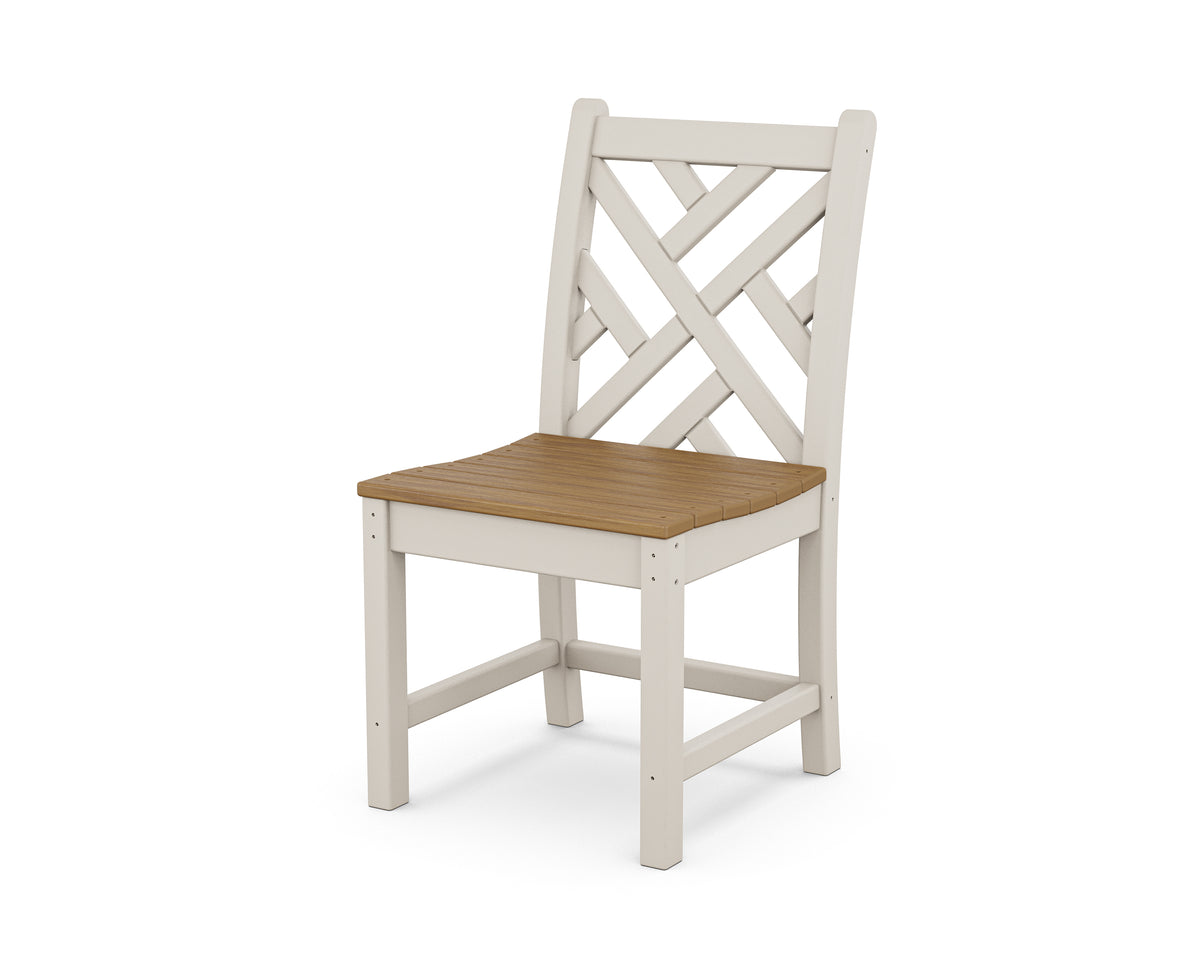 POLYWOOD Chippendale Dining Side Chair in Sand / Natural
