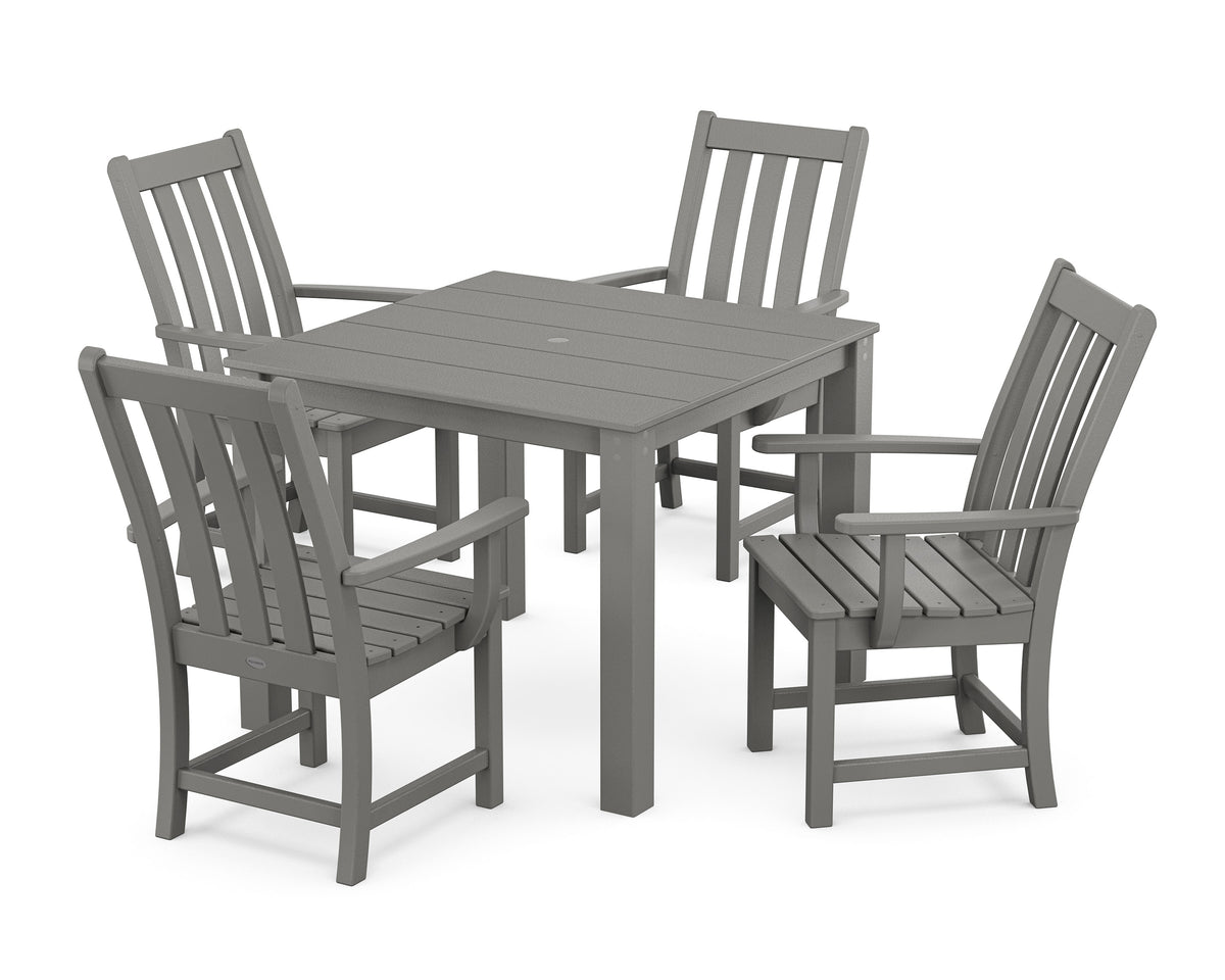POLYWOOD Vineyard 5-Piece Parsons Dining Set in Slate Grey