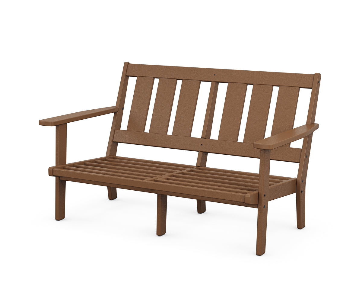 POLYWOOD Oxford Deep Seating Loveseat Frame in Teak