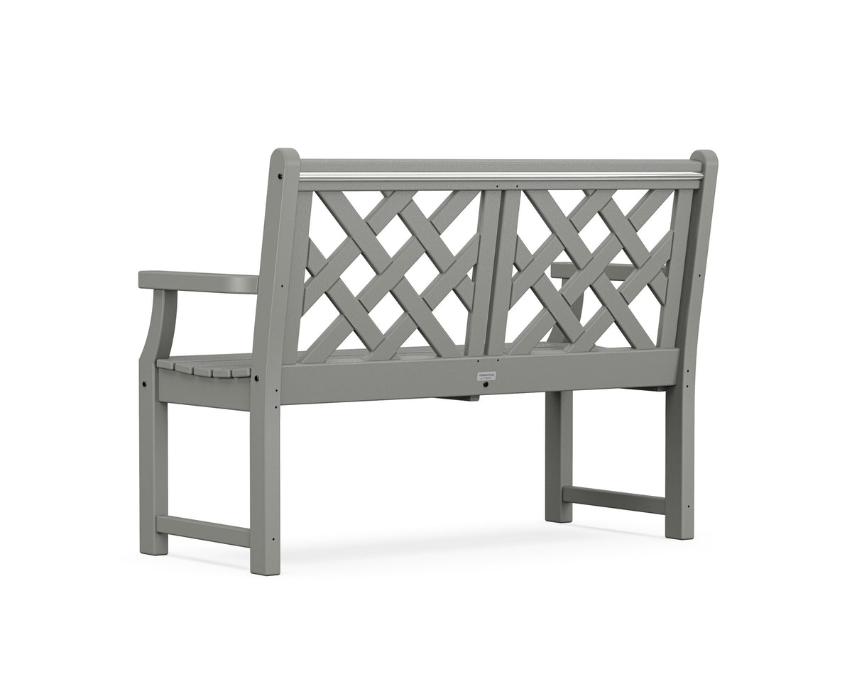 POLYWOOD Wovendale 48" Bench angle view