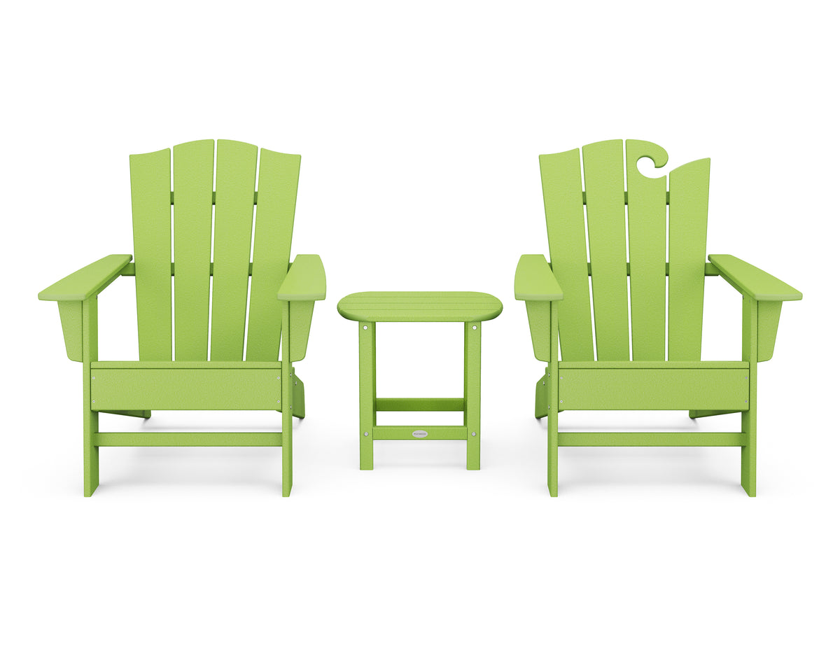 POLYWOOD Wave Collection 3-Piece Set in Lime