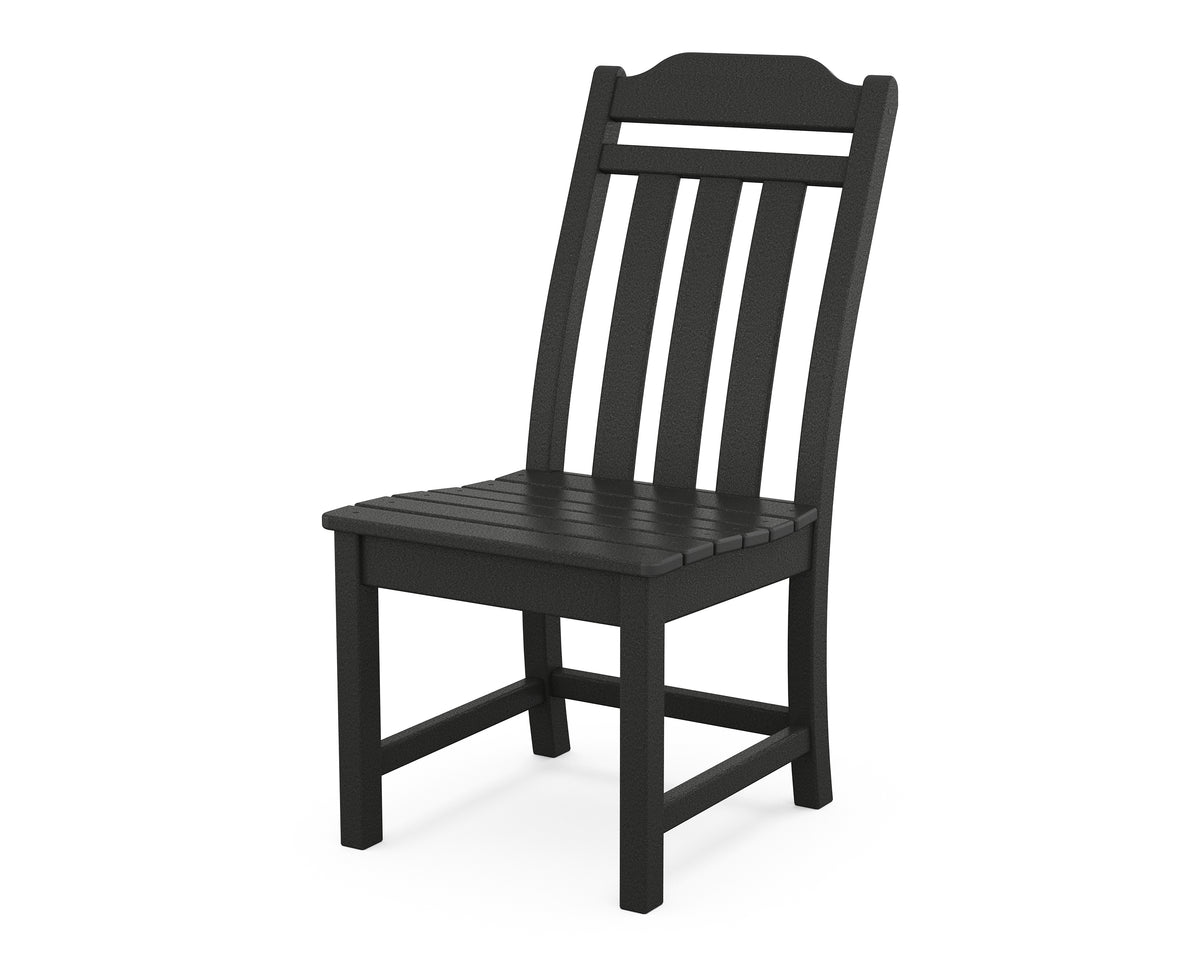 POLYWOOD Cottage Dining Side Chair in Black