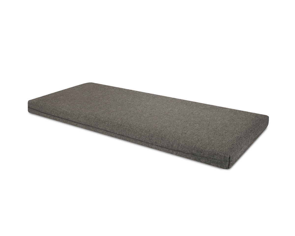 POLYWOOD Bench Seat Cushion - 18.5"D x 43.5"W x 2.5"H in Blend Coal