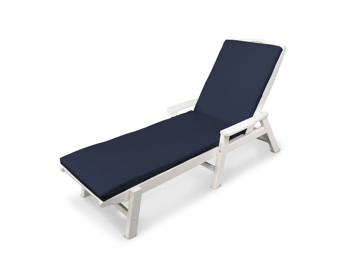 POLYWOOD Ateeva 74" x 22" Outdoor Chaise Lounge Cushion in Navy