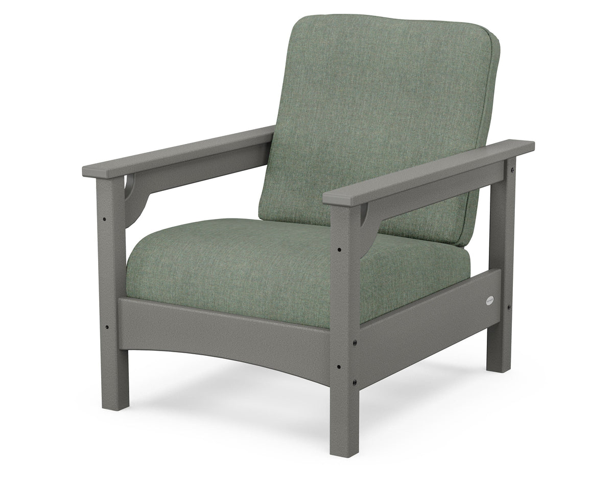 POLYWOOD Club Chair in Slate Grey / Cast Sage