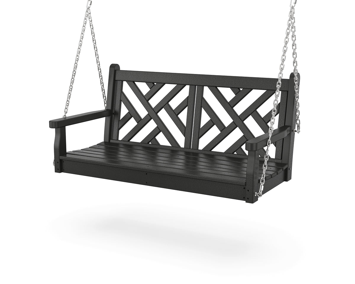 POLYWOOD Chippendale 48" Swing in Black