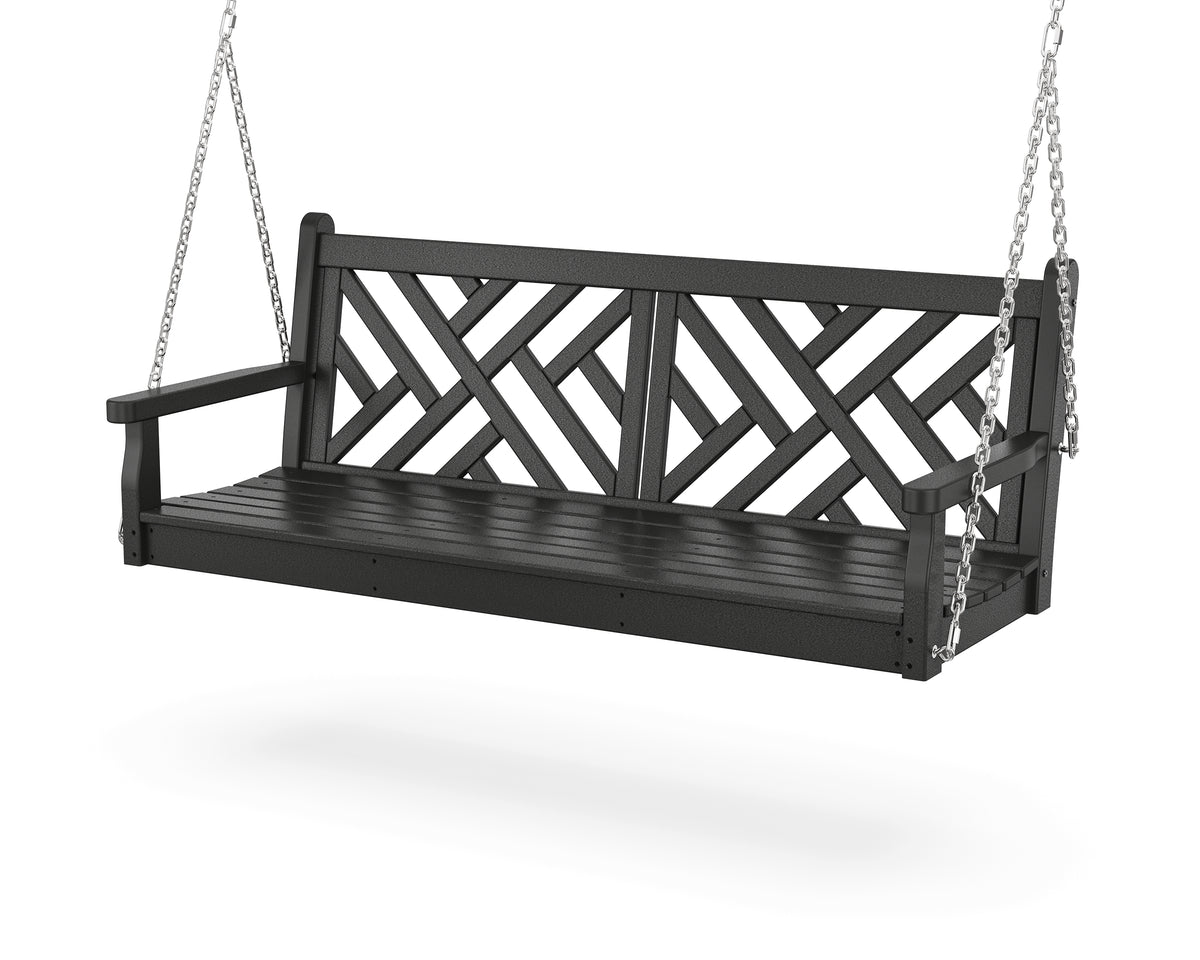 POLYWOOD Chippendale 60" Swing in Black