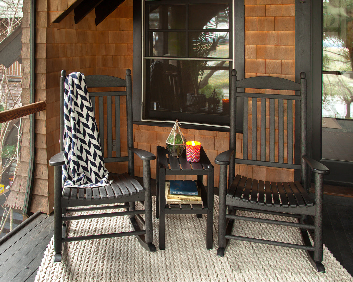 POLYWOOD Jefferson 3-Piece Rocker Set in an outdoor setting