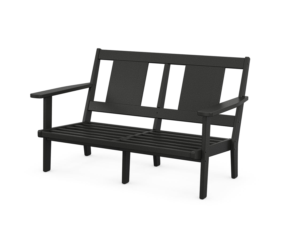POLYWOOD Prairie Deep Seating Loveseat Frame in Black