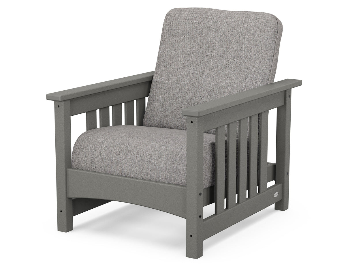 POLYWOOD Club Mission Chair in Slate Grey / Grey Mist