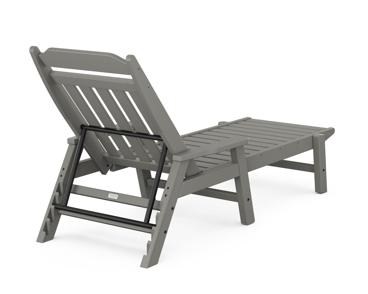 POLYWOOD Cottage Chaise with Arms angle view