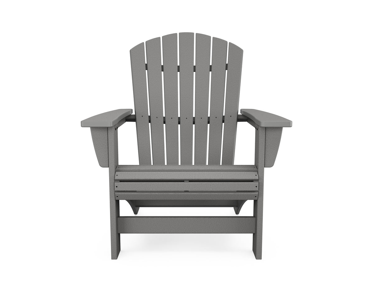 Alternate view of the POLYWOOD Nautical Grand Adirondack Chair in Slate Grey (2)