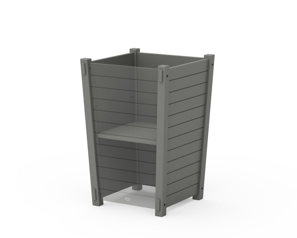 POLYWOOD Nautical Large Tapered Square Planter Box angle view