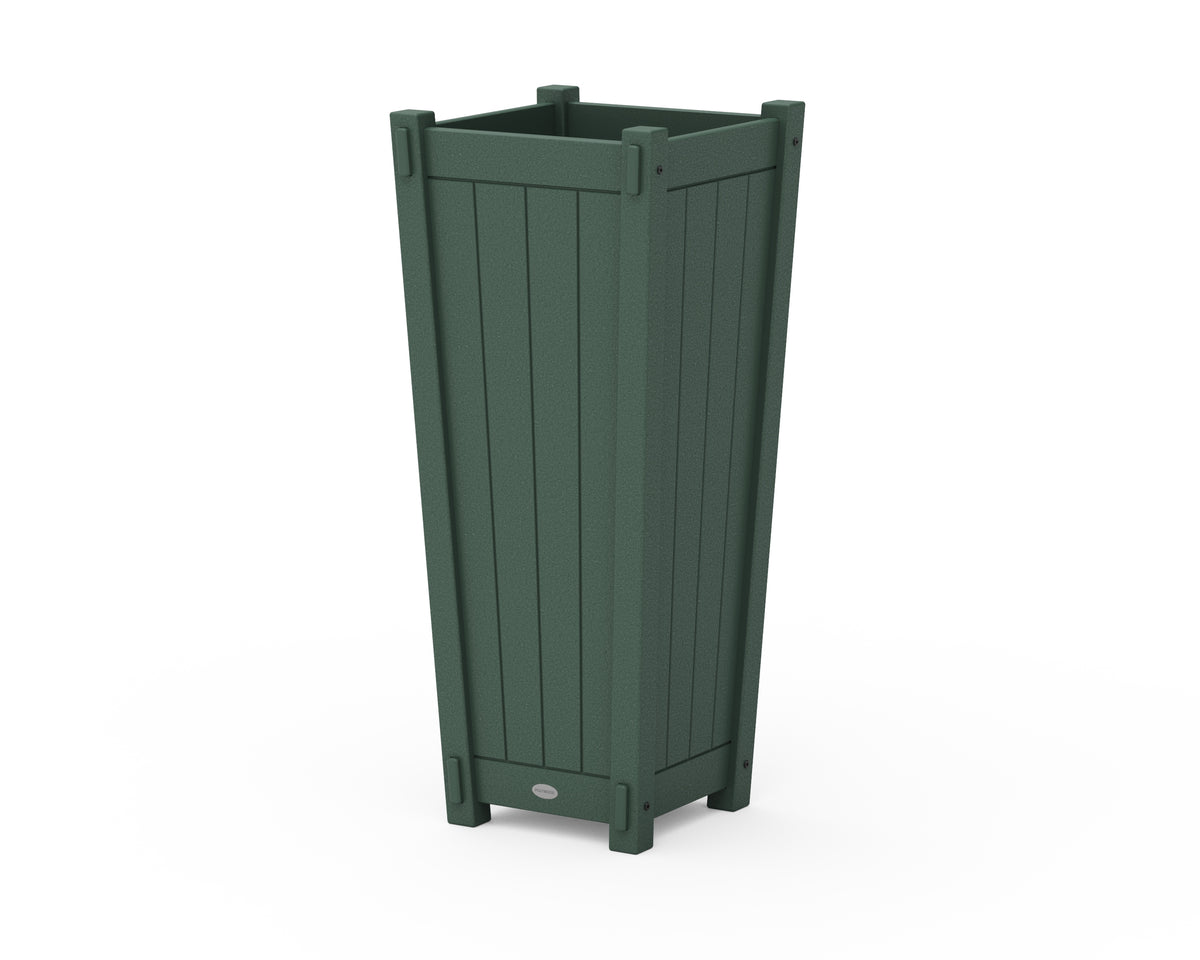 POLYWOOD Vineyard Tapered Square Tall Planter Box in Green