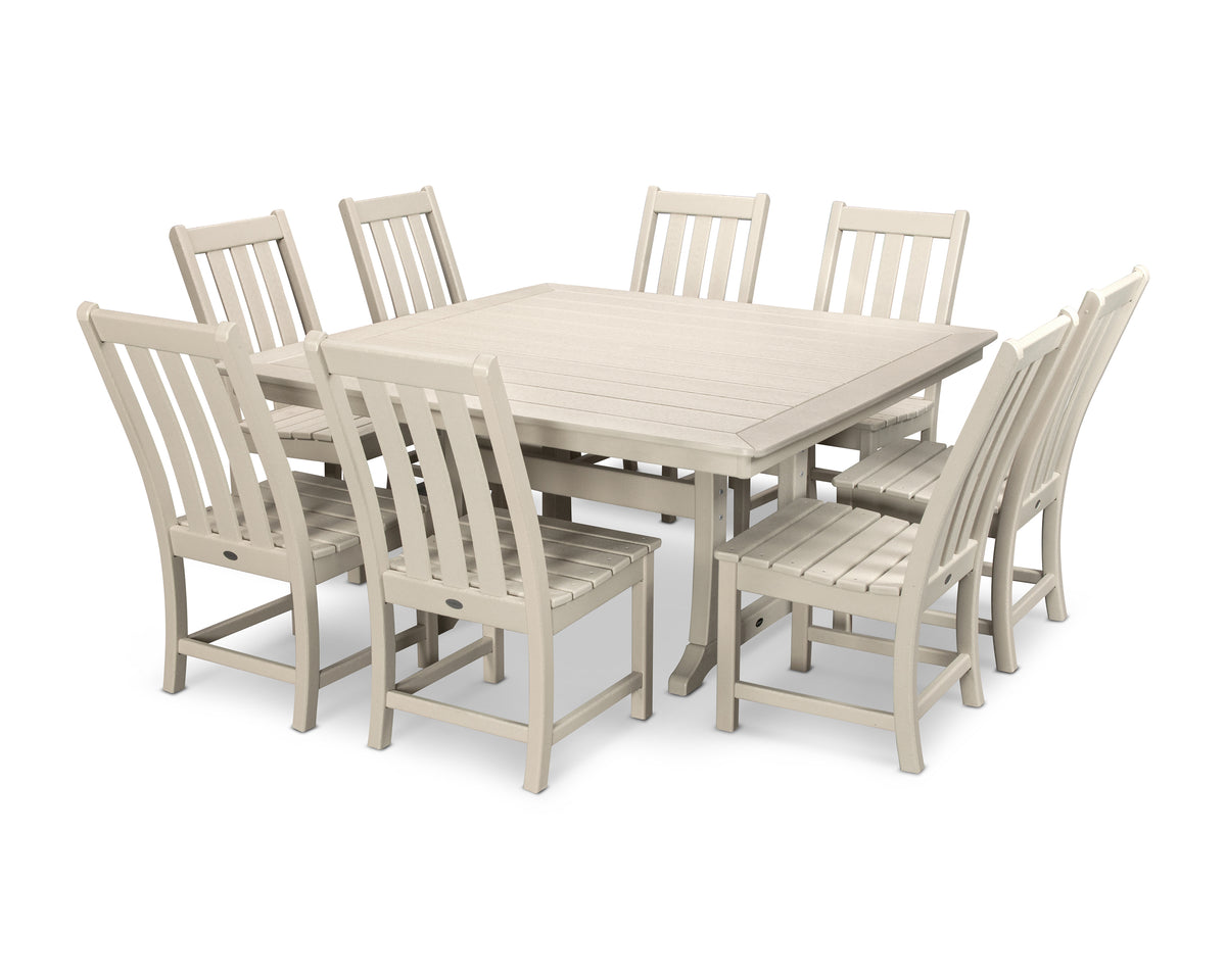 POLYWOOD Vineyard 9-Piece Dining Set in Sand