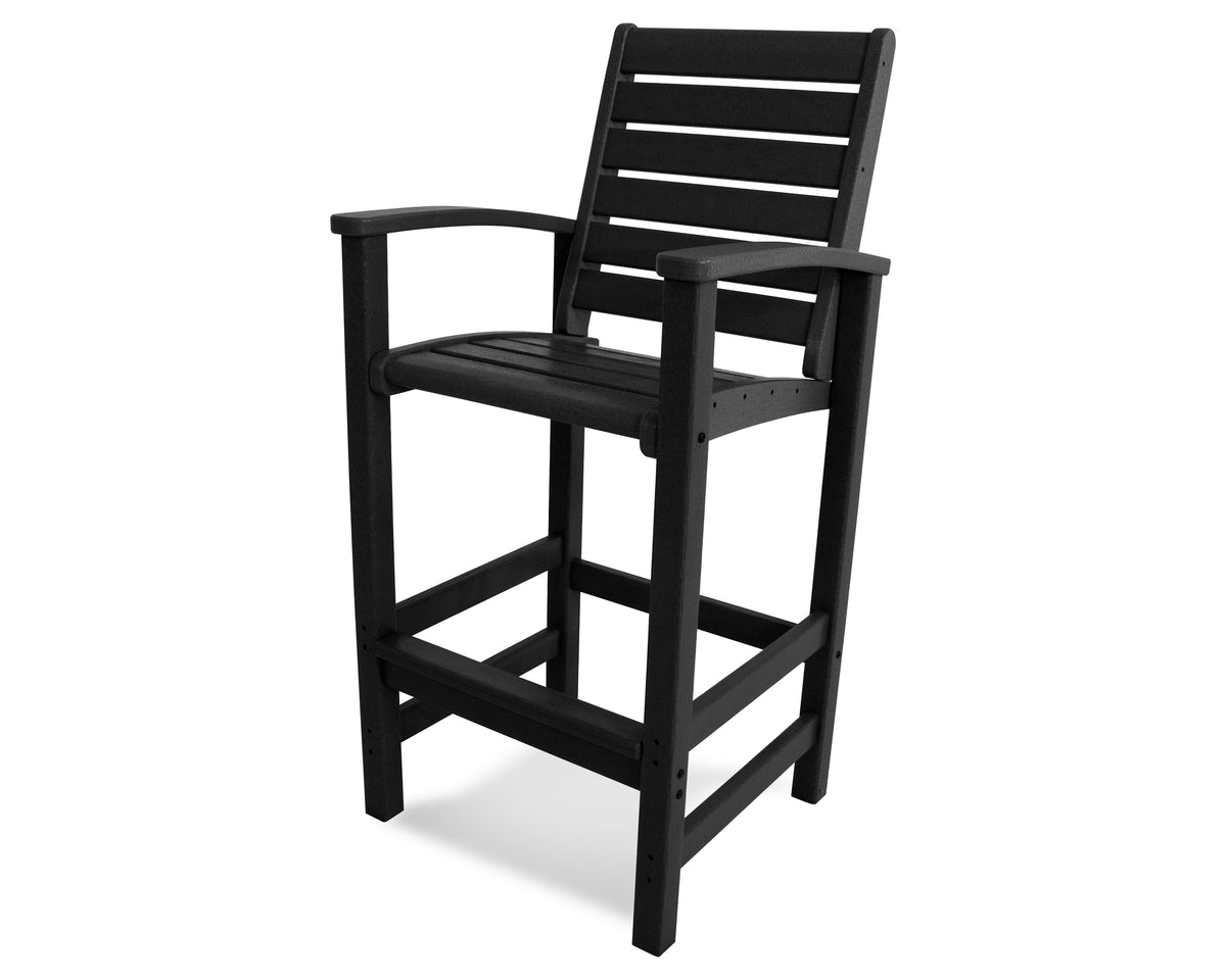 POLYWOOD Signature Bar Chair in Black