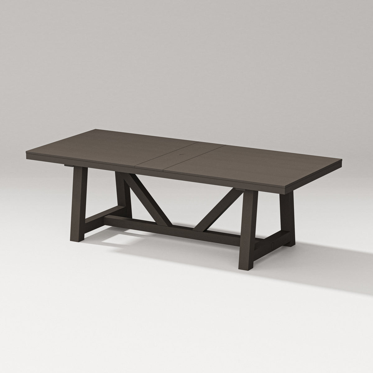 POLYWOOD PW Designer Series 96" A-Frame Dining Table in Vintage Coffee