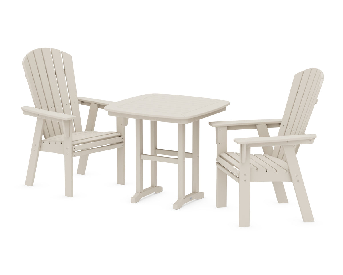 POLYWOOD Nautical Adirondack 3-Piece Dining Set in Sand