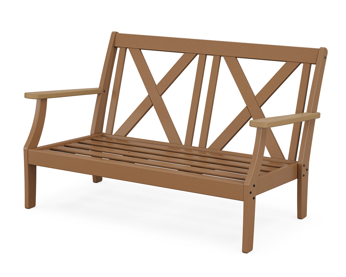 POLYWOOD Braxton Deep Seating Loveseat Frame in Teak / Natural