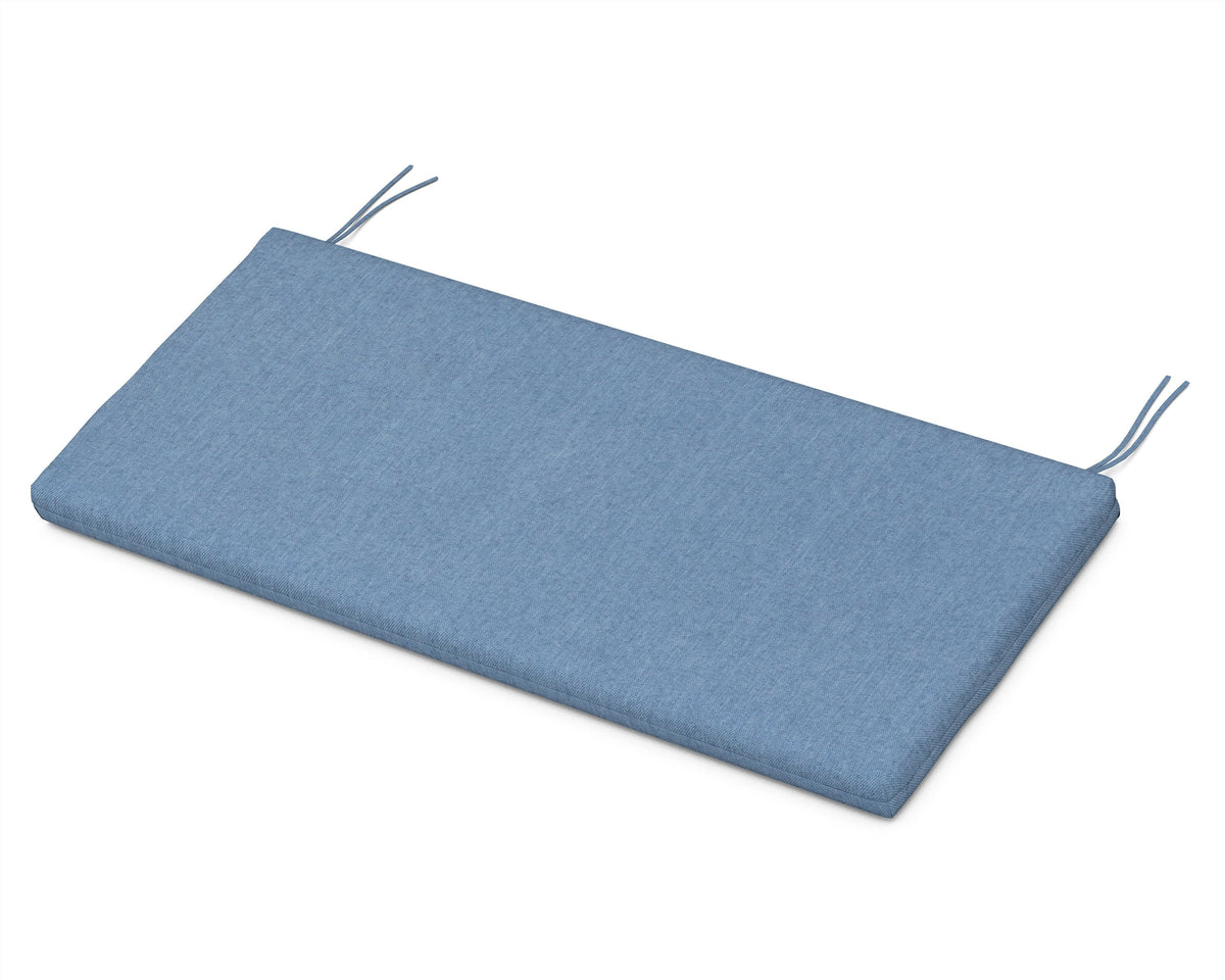 POLYWOOD Bench Seat Cushion - 18.5"D x 43.5"W x 2.5"H in Sky Blue