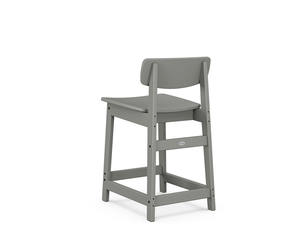 POLYWOOD Modern Studio Urban Lowback Counter Chair angle view