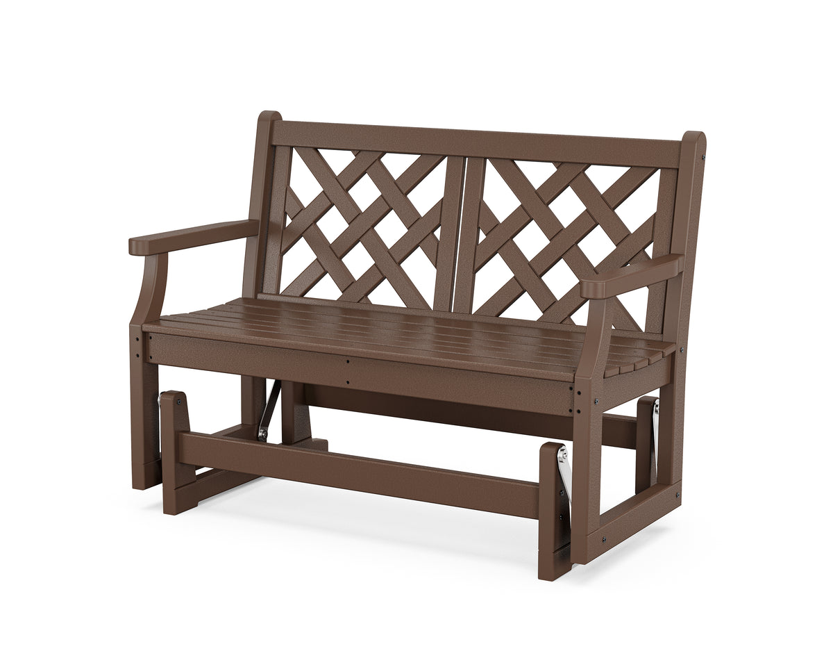 POLYWOOD Wovendale 48" Glider in Mahogany