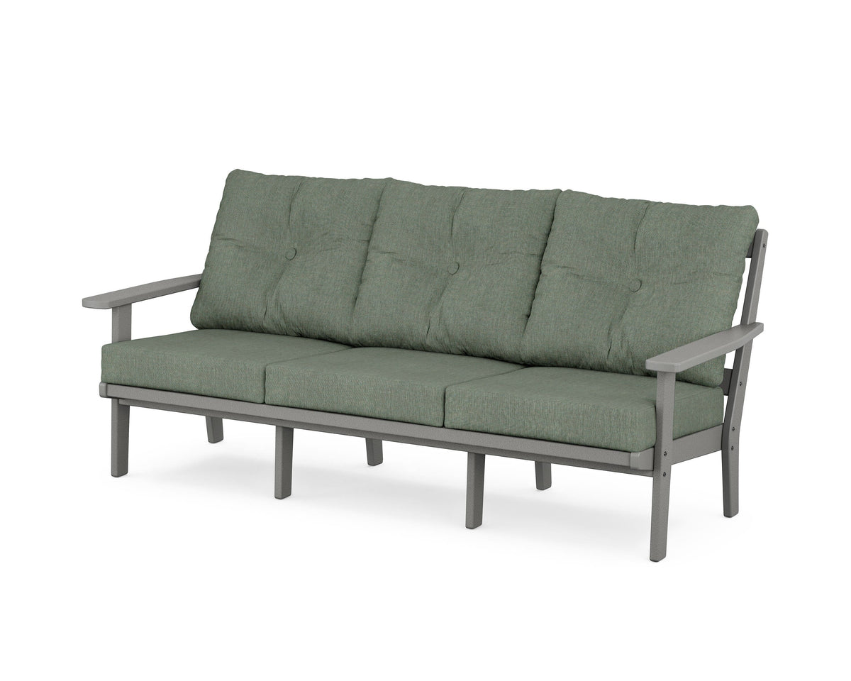 POLYWOOD Prairie Deep Seating Sofa in Slate Grey / Cast Sage
