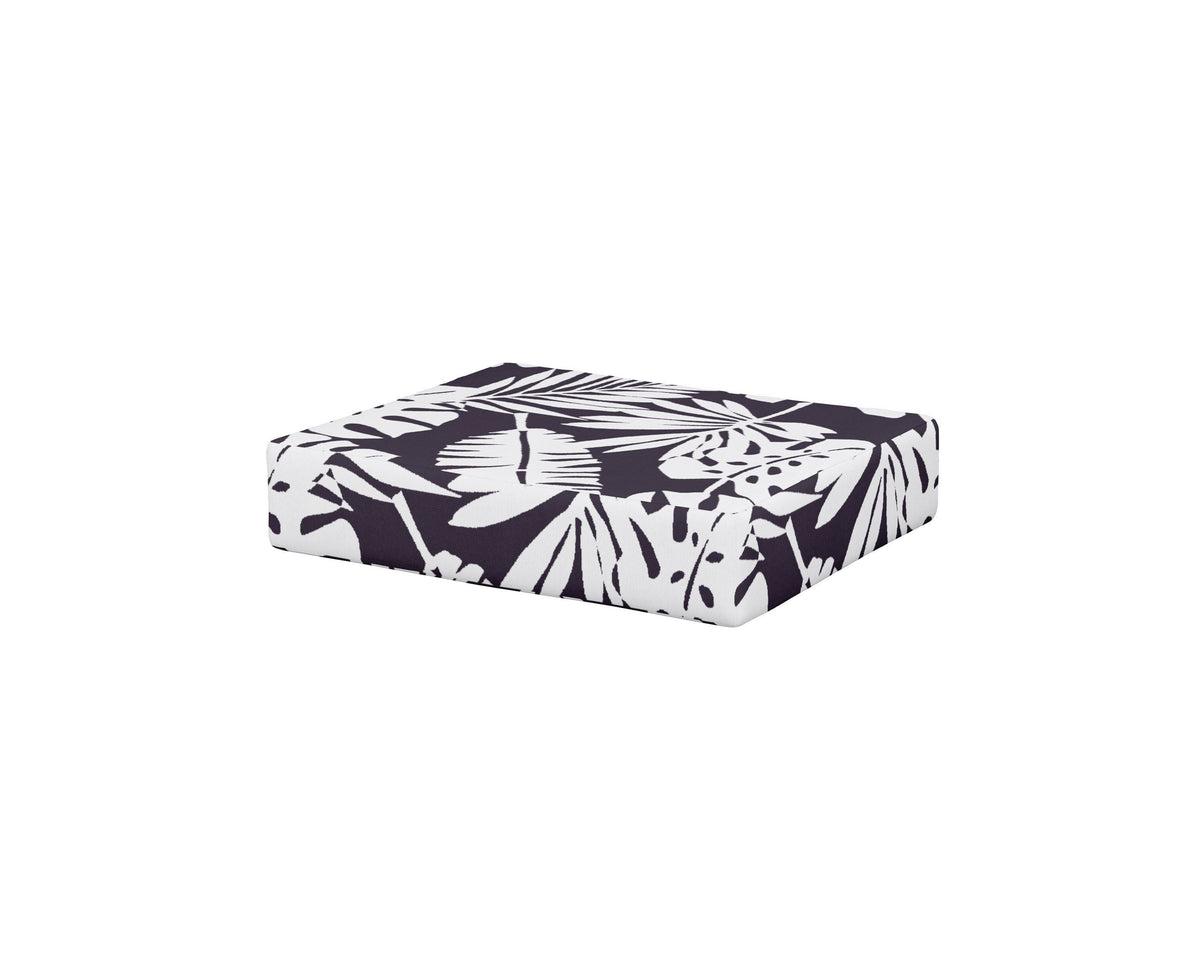 POLYWOOD Acadia Ottoman Cushion in Leaf Navy