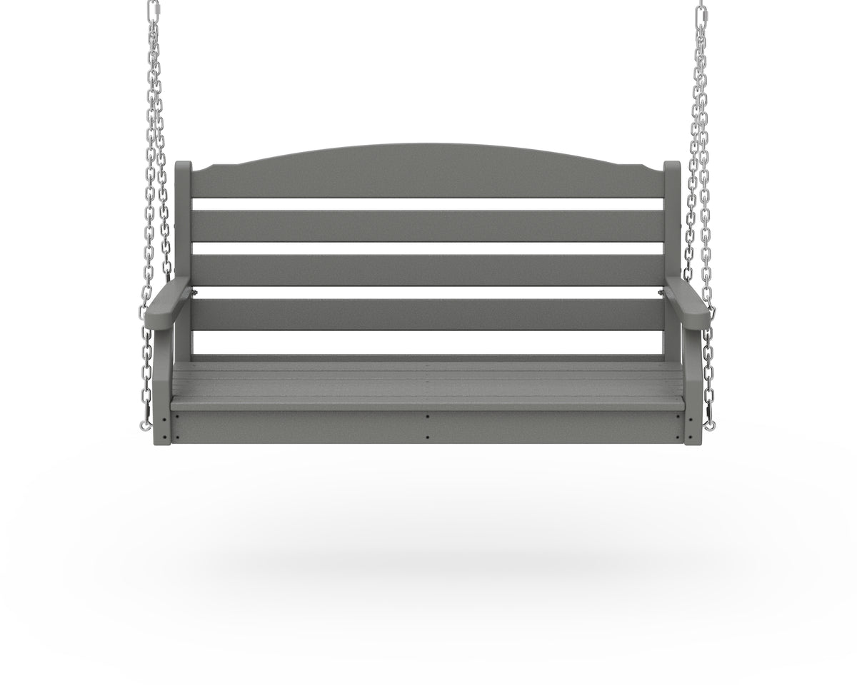 Additional angle of the POLYWOOD Savannah 48" Swing in Slate Grey