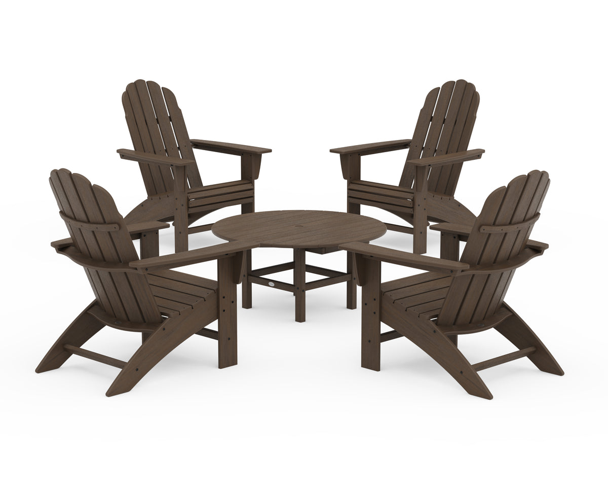 POLYWOOD Vineyard 5-Piece Oversized Adirondack Set in Kona