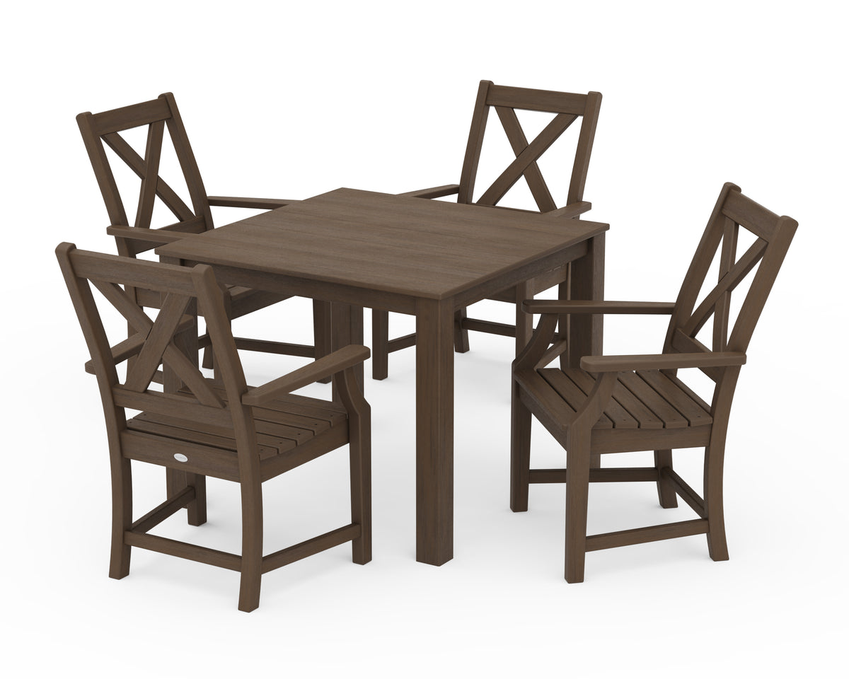 POLYWOOD Braxton 5-Piece Parsons Dining Set in Kona