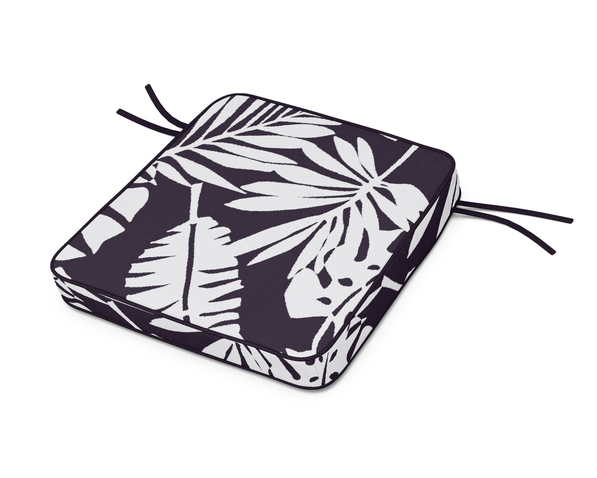 POLYWOOD Acadia Dining Arm Seat Cushion in Leaf Navy