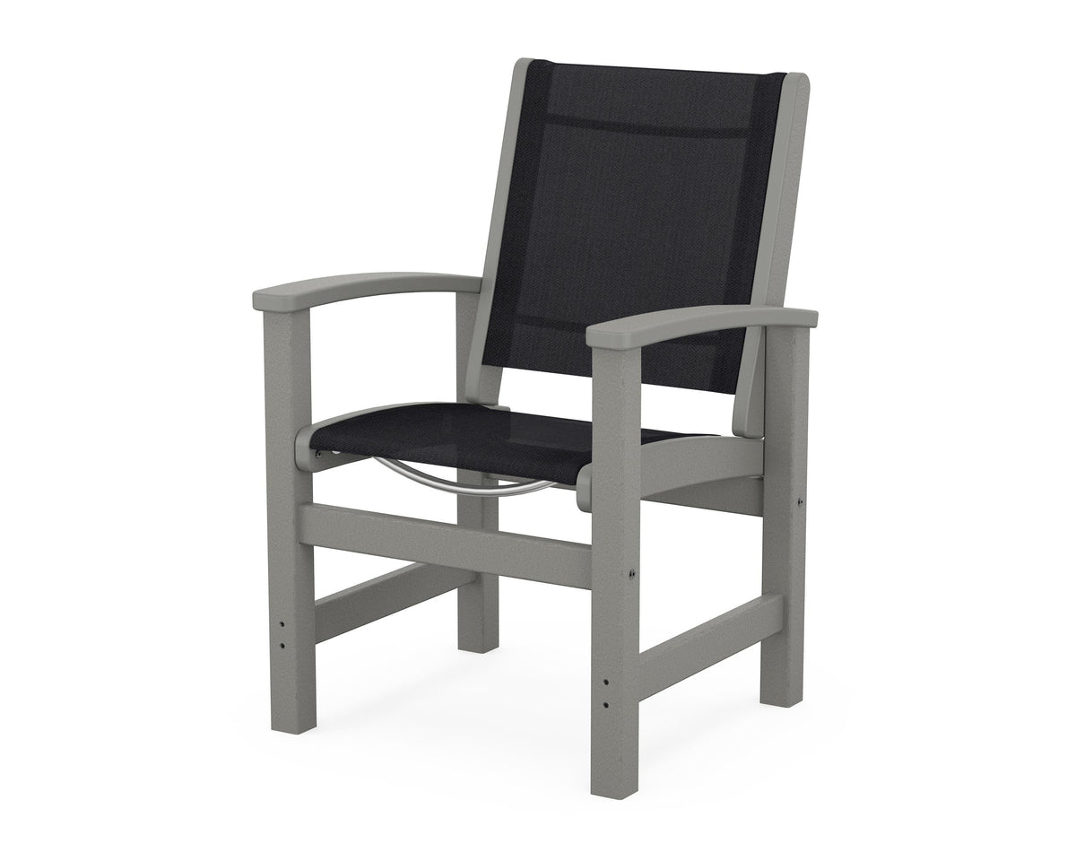 POLYWOOD Coastal Dining Chair in Slate Grey / Black