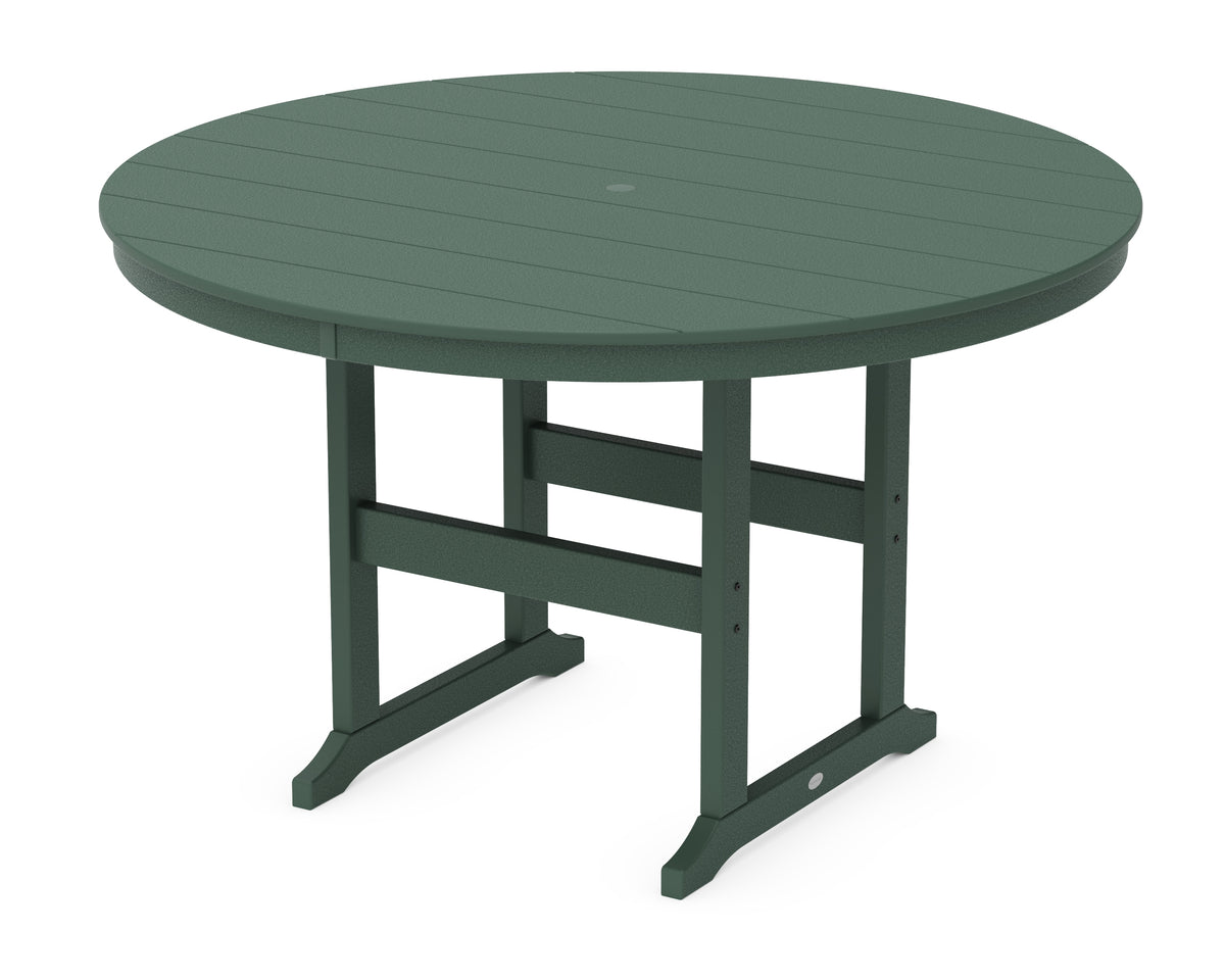 POLYWOOD 60" Round Farmhouse Counter Table in Green