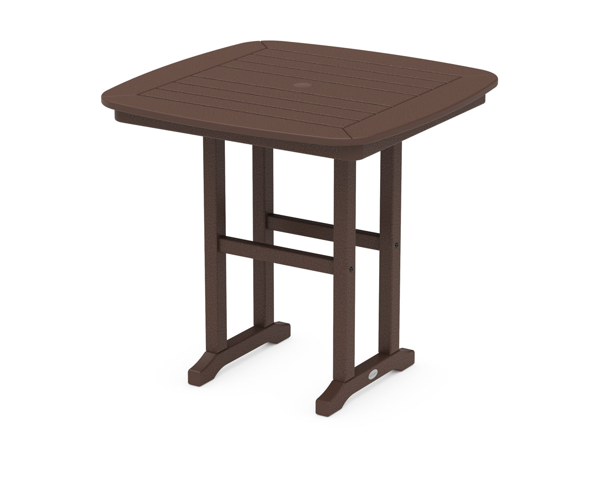POLYWOOD Nautical 31" Dining Table in Mahogany