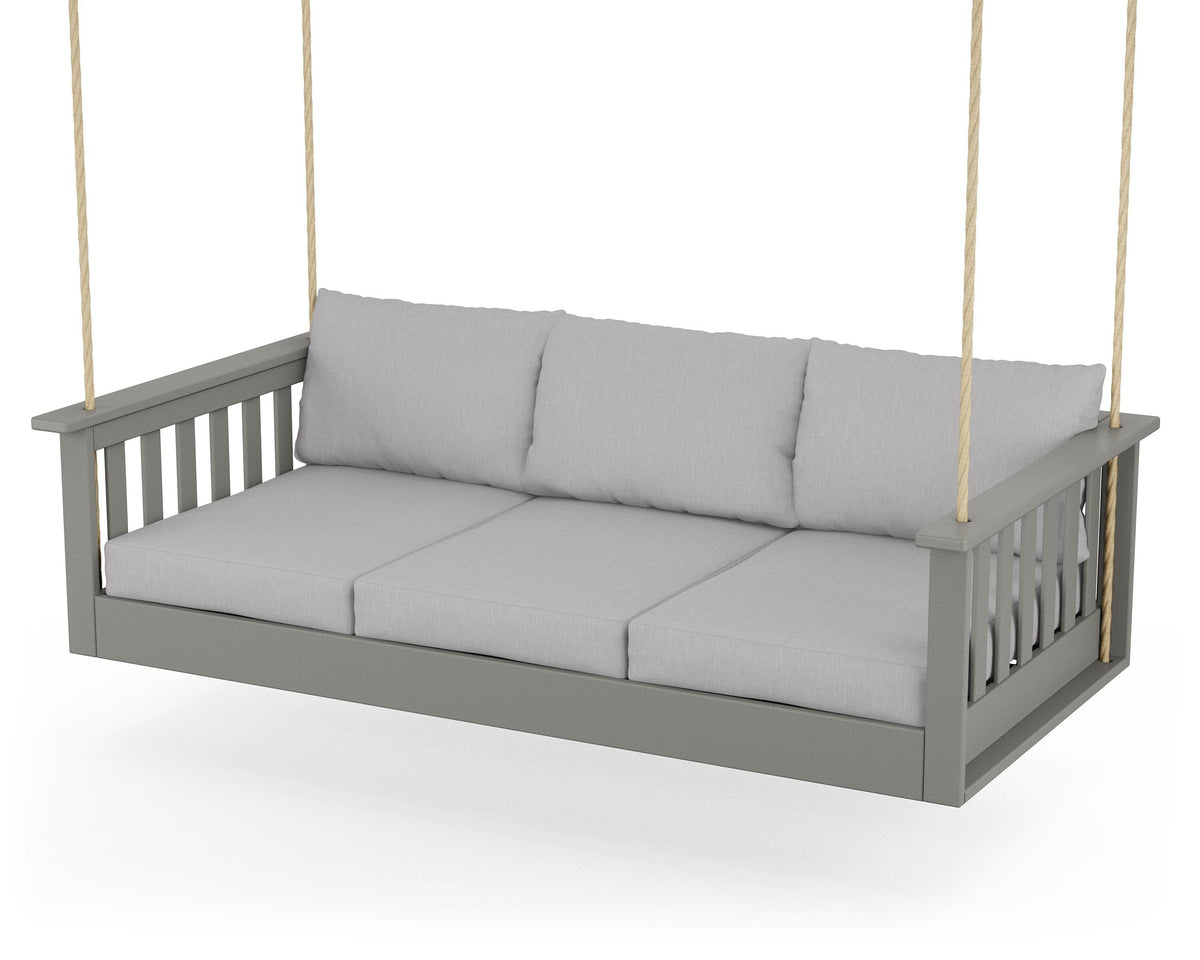 POLYWOOD Vineyard Daybed Swing in Slate Grey / Granite