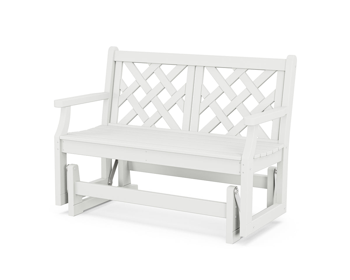 POLYWOOD Wovendale 48" Glider in White