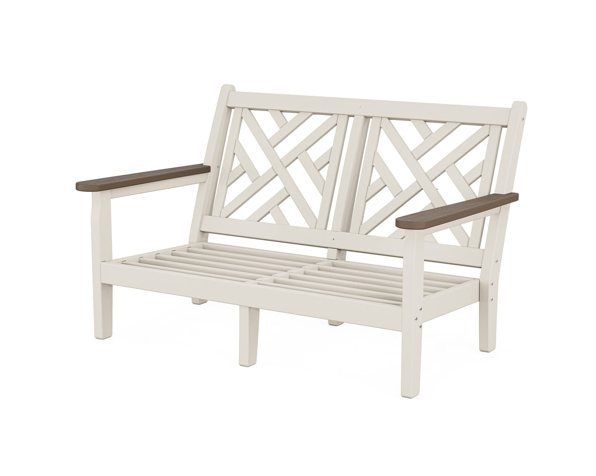 POLYWOOD Chippendale Deep Seating Loveseat Frame in Sand / Kona