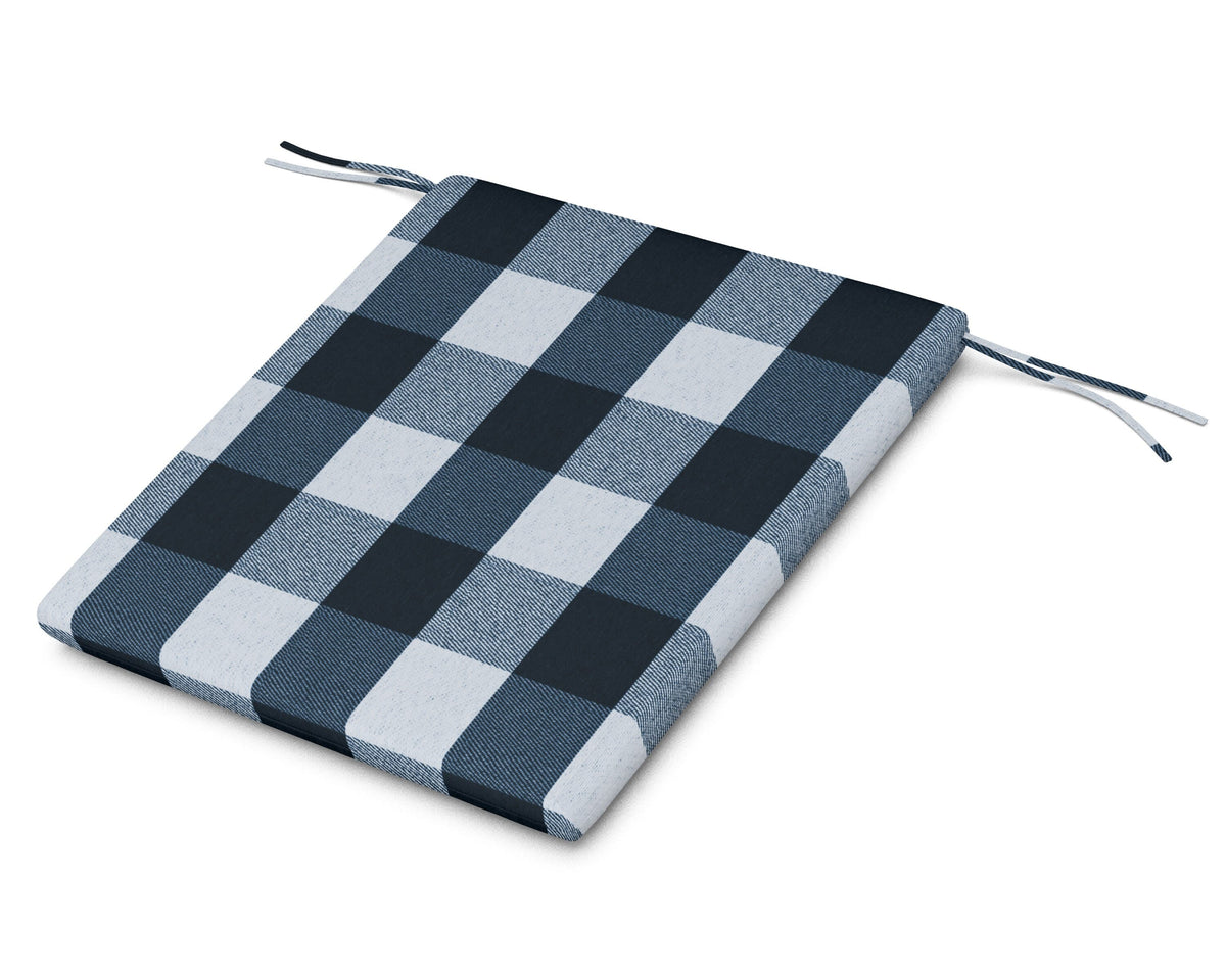 POLYWOOD AL100 Seat Pad in Buffalo Plaid Marine Indigo